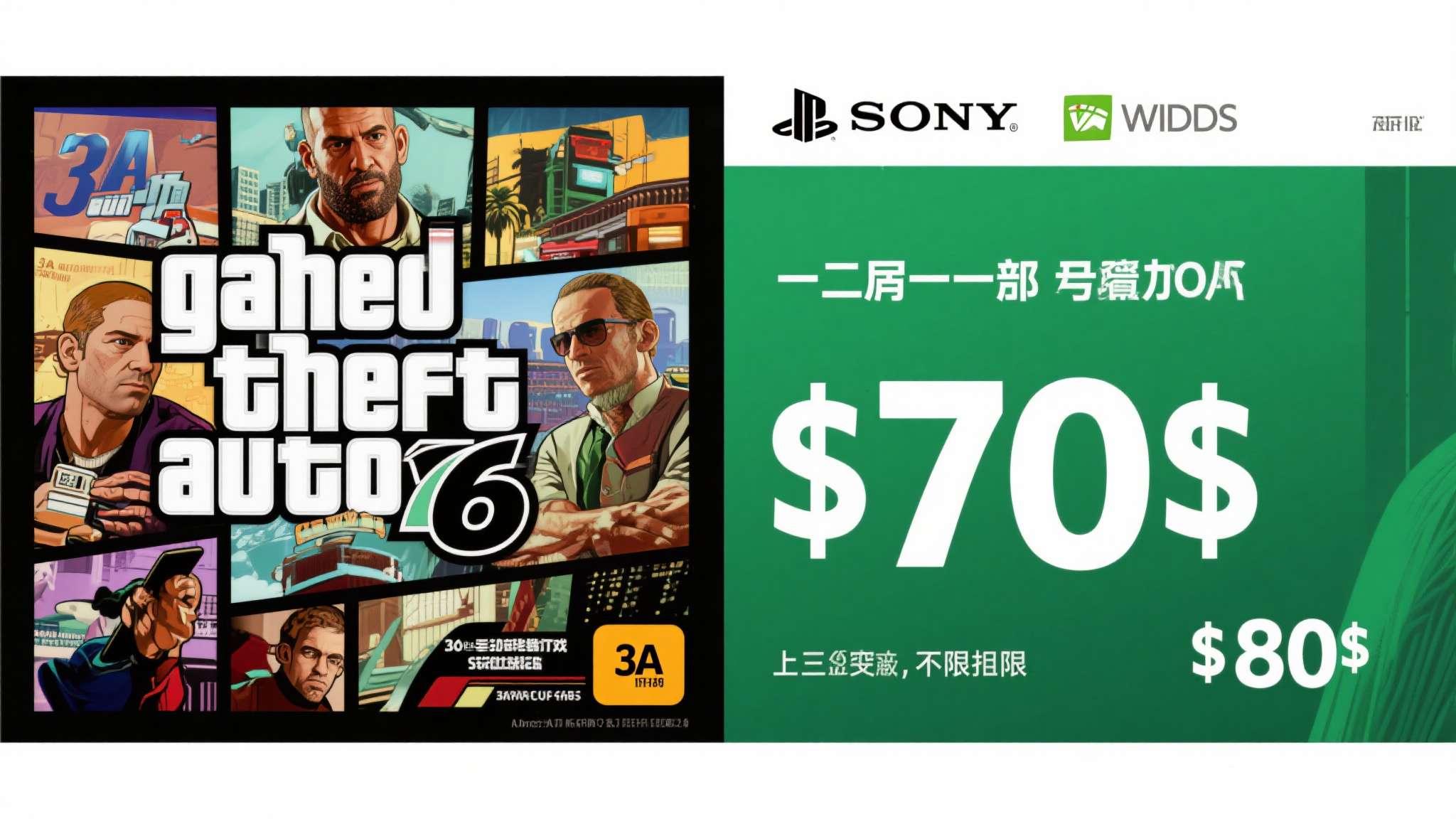 T2 CEO确认《GTA6》标准版价格区间：售价70-80美元！